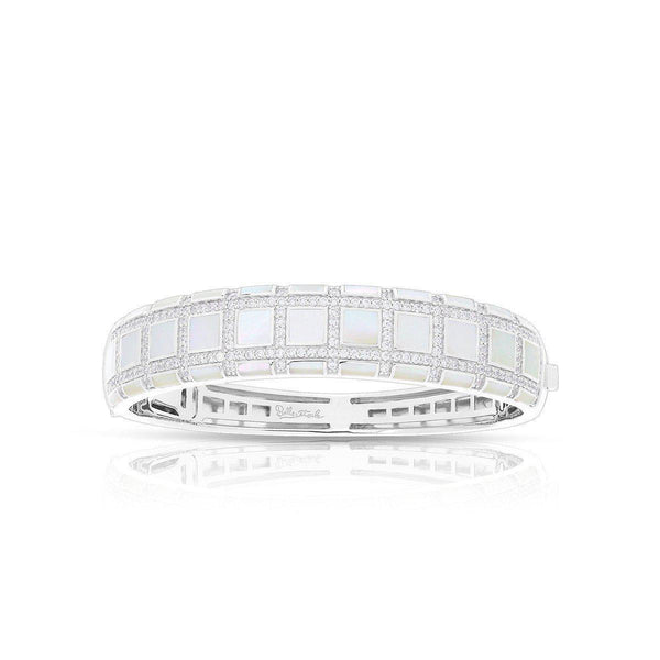 Load image into Gallery viewer, Belle Etoile Regal Mother-of-Pearl Bangle - White Mother-of-Pearl