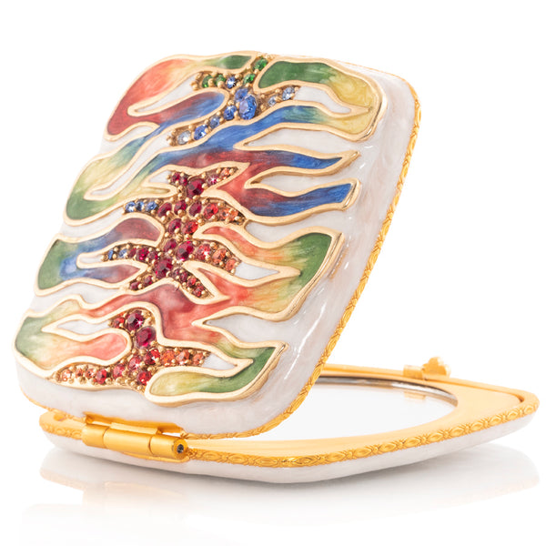 Load image into Gallery viewer, Jay Strongwater Lia Rainbow Zebra Compact