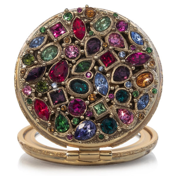 Load image into Gallery viewer, Jay Strongwater Helena Round Jeweled Compact