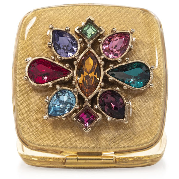 Load image into Gallery viewer, Jay Strongwater Luella Square Jeweled Compact