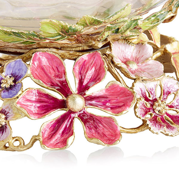 Load image into Gallery viewer, Jay Strongwater Cornelis Dutch Floral Glass Bowl