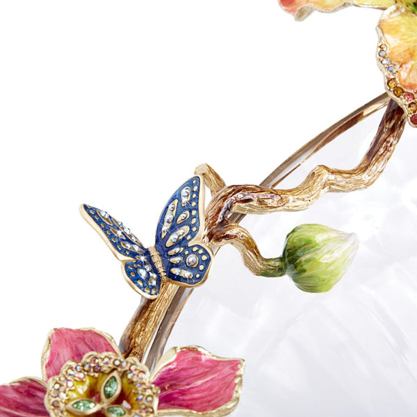 Load image into Gallery viewer, Jay Strongwater Cornelis Dutch Floral Glass Bowl