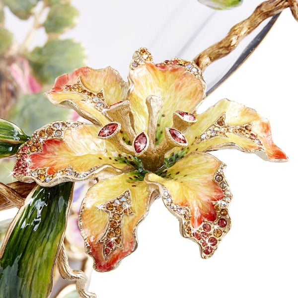 Load image into Gallery viewer, Jay Strongwater Cornelis Dutch Floral Glass Bowl
