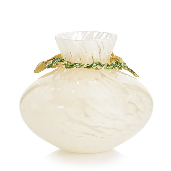 Load image into Gallery viewer, Jay Strongwater Holland Leaf and Flower Vase - Provence