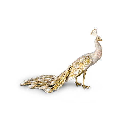 Jay Strongwater Theseus Grand Peacock Figurine - Golden Limited Edition