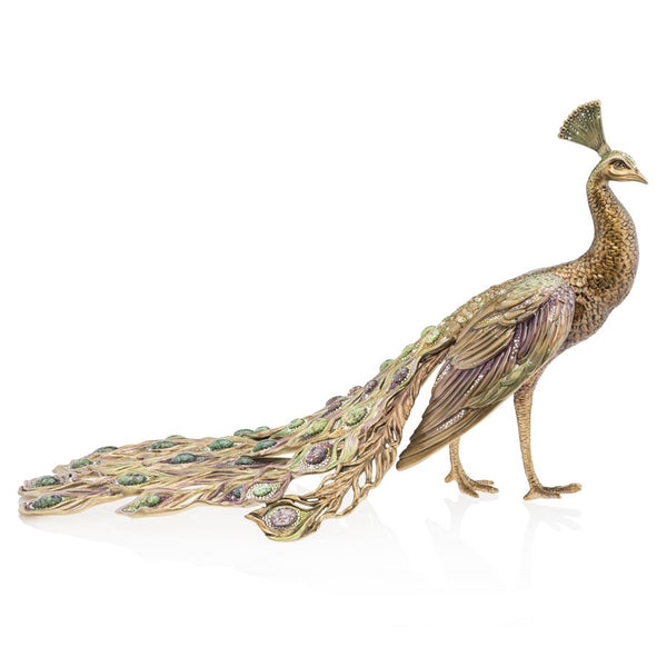 Load image into Gallery viewer, Jay Strongwater Theseus Grand Peacock Figurine