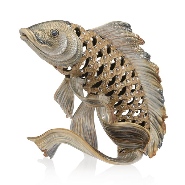 Load image into Gallery viewer, Jay Strongwater Asagi Koi Fish Figurine