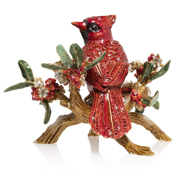 Load image into Gallery viewer, Jay Strongwater Cardinal on Branch Figurine