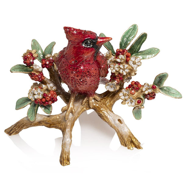 Load image into Gallery viewer, Jay Strongwater Cardinal on Branch Figurine