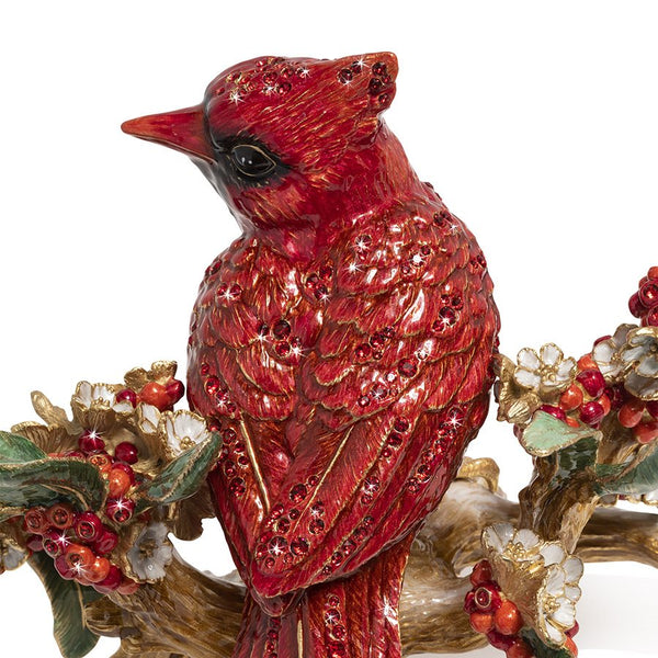 Load image into Gallery viewer, Jay Strongwater Cardinal on Branch Figurine