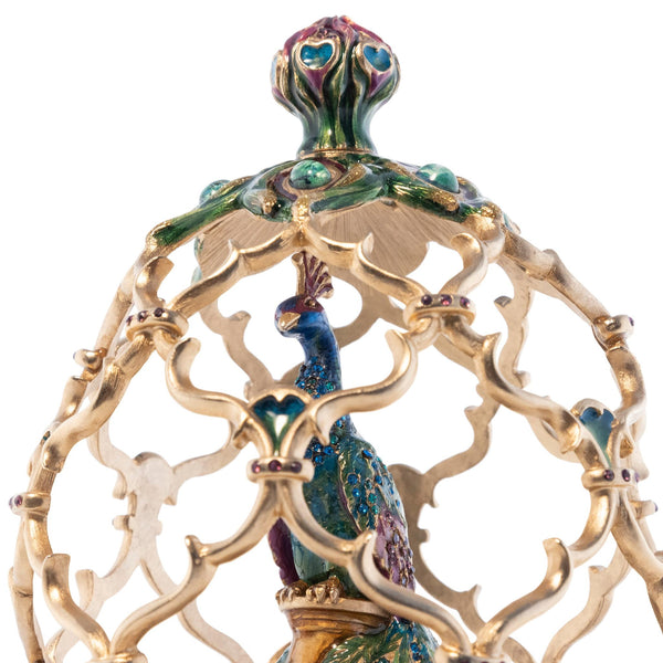 Load image into Gallery viewer, Jay Strongwater Roman Peacock Egg Objet