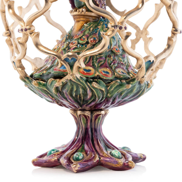 Load image into Gallery viewer, Jay Strongwater Roman Peacock Egg Objet