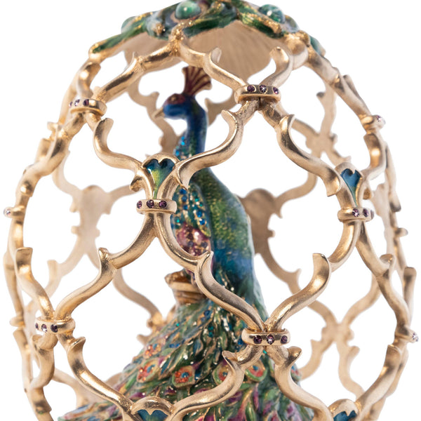 Load image into Gallery viewer, Jay Strongwater Roman Peacock Egg Objet