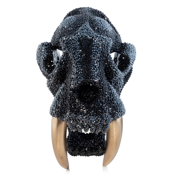 Load image into Gallery viewer, Jay Strongwater Wynter Luxe Saber-toothed Tiger Skull