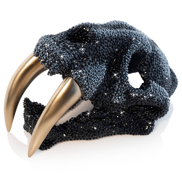 Load image into Gallery viewer, Jay Strongwater Wynter Luxe Saber-toothed Tiger Skull