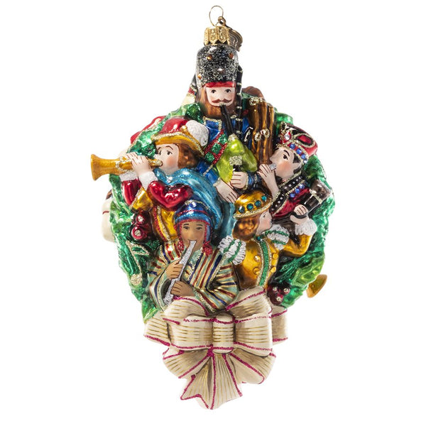 Load image into Gallery viewer, Jay Strongwater 11 Pipers Piping Glass Ornament