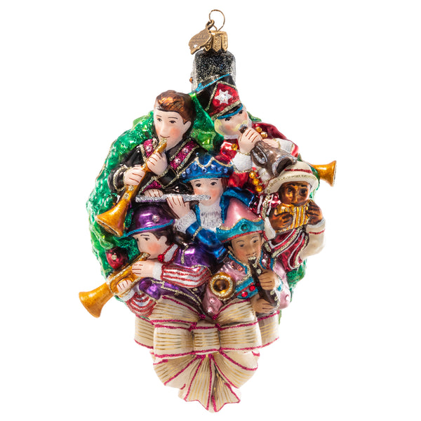 Load image into Gallery viewer, Jay Strongwater 11 Pipers Piping Glass Ornament