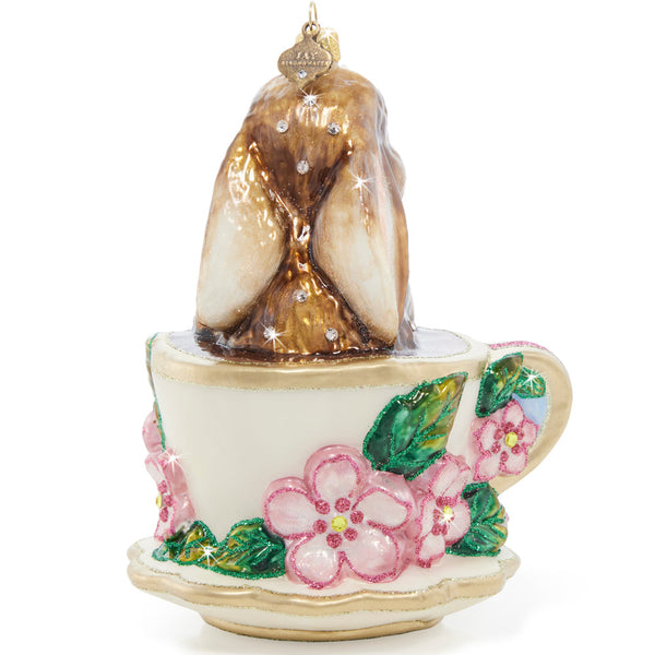 Load image into Gallery viewer, Jay Strongwater Bunny Teacup Ornament