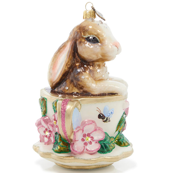 Load image into Gallery viewer, Jay Strongwater Bunny Teacup Ornament