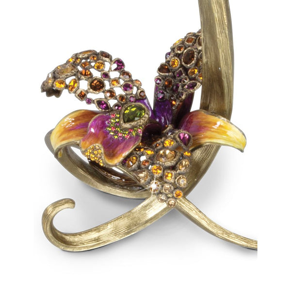 Load image into Gallery viewer, Jay Strongwater Mirabelle Orchid Single Candlestick - Flora