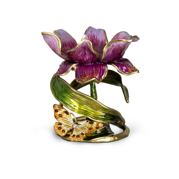 Load image into Gallery viewer, Jay Strongwater Aimee Floral 7" Pillar Candle Holder