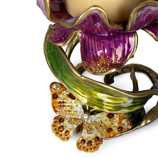Load image into Gallery viewer, Jay Strongwater Aimee Floral 7" Pillar Candle Holder