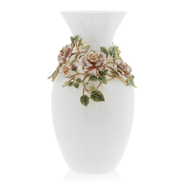 Load image into Gallery viewer, Jay Strongwater Gabrielle Rose Grand Vase