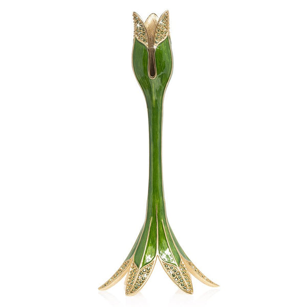 Load image into Gallery viewer, Jay Strongwater Abraham - Tulip Medium Candle Stick Holder - Green