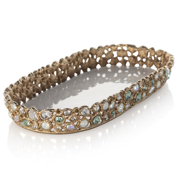 Load image into Gallery viewer, Jay Strongwater Julius Bejeweled Tray - Opal