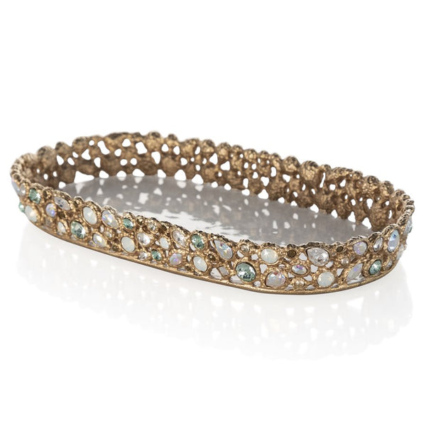 Load image into Gallery viewer, Jay Strongwater Julius Bejeweled Tray - Opal