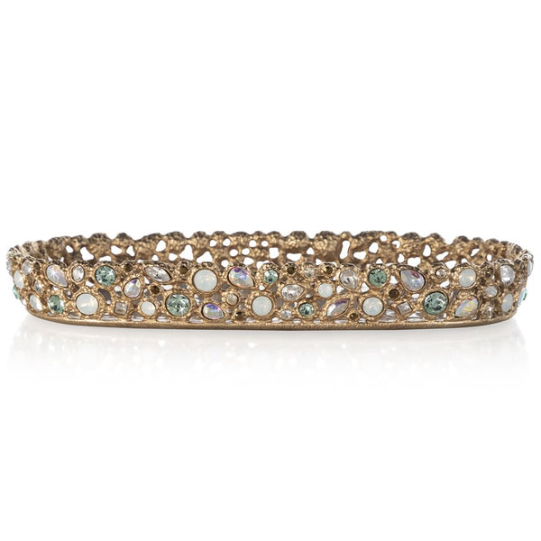 Load image into Gallery viewer, Jay Strongwater Julius Bejeweled Tray - Opal