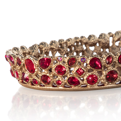 Load image into Gallery viewer, Jay Strongwater Julius Bejeweled Tray - Ruby