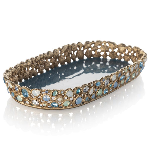Load image into Gallery viewer, Jay Strongwater Julius Bejeweled Tray - Coastal