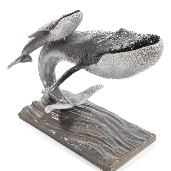Load image into Gallery viewer, Jay Strongwater Finn Whale and Calf Figurine
