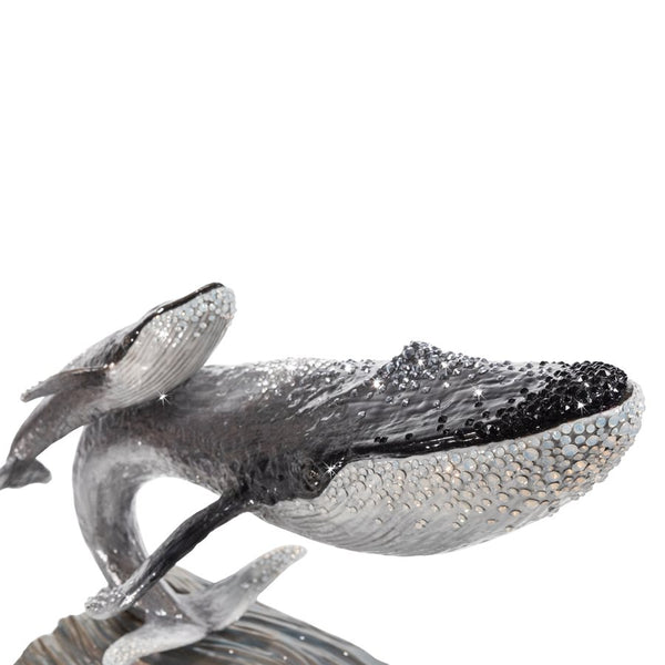 Load image into Gallery viewer, Jay Strongwater Finn Whale and Calf Figurine