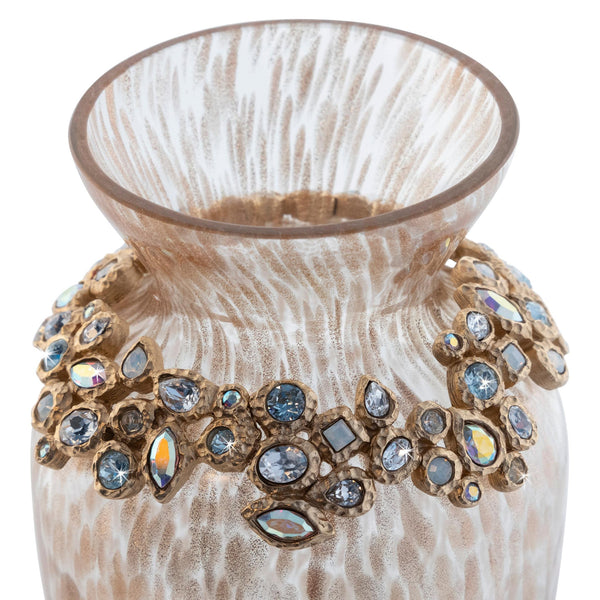 Load image into Gallery viewer, Jay Strongwater Norah Bejeweled Vase - Opal