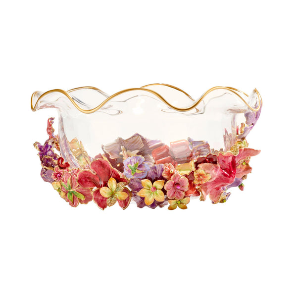 Load image into Gallery viewer, Jay Strongwater Penelope Large Ruffle Flower Bowl