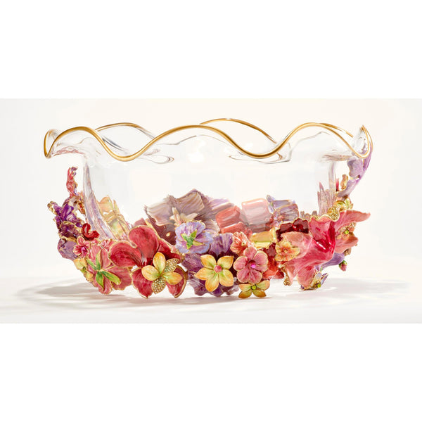 Load image into Gallery viewer, Jay Strongwater Penelope Large Ruffle Flower Bowl