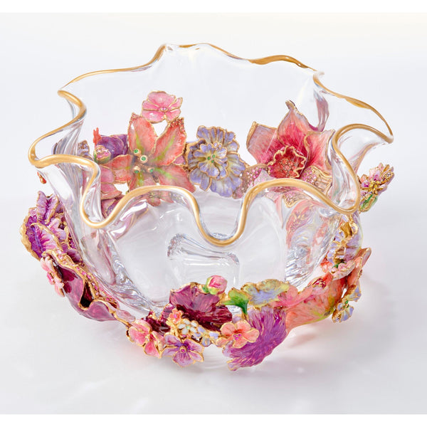 Load image into Gallery viewer, Jay Strongwater Paisley Small Ruffle Flower Bowl