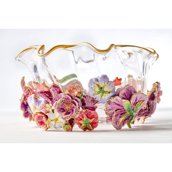 Load image into Gallery viewer, Jay Strongwater Paisley Small Ruffle Flower Bowl