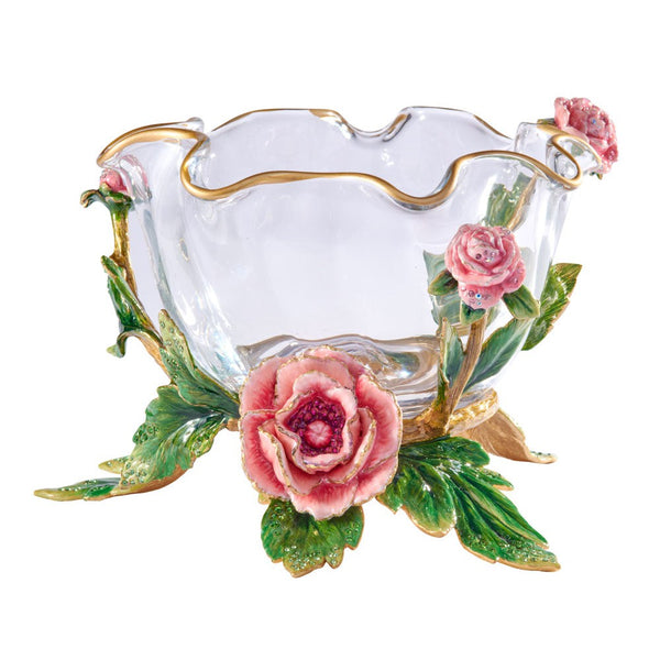 Load image into Gallery viewer, Jay Strongwater Holly Peony Bowl