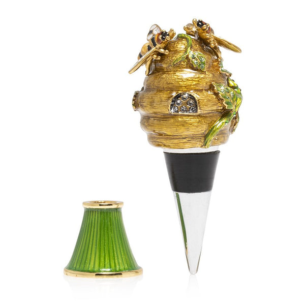 Load image into Gallery viewer, Jay Strongwater Mead - Beehive Wine Stopper and Stand