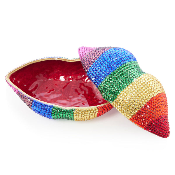 Load image into Gallery viewer, Jay Strongwater Amy Rainbow Lips Box