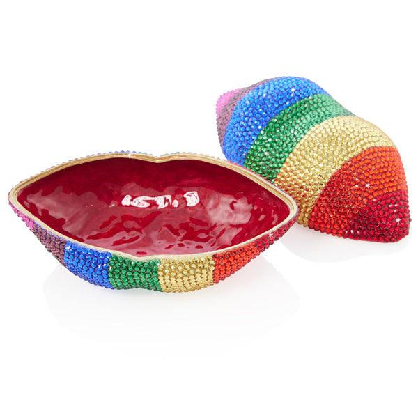 Load image into Gallery viewer, Jay Strongwater Amy Rainbow Lips Box