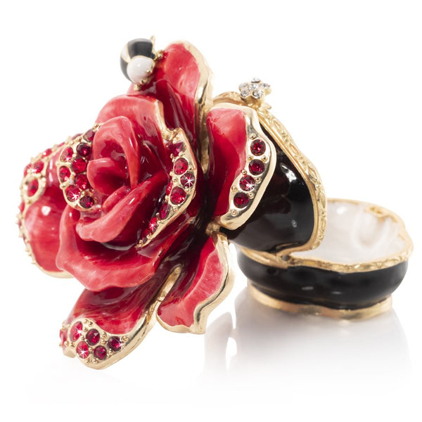 Load image into Gallery viewer, Jay Strongwater Rosalie Night Bloom Rose Box