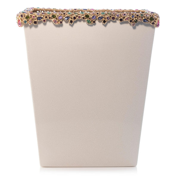 Load image into Gallery viewer, Jay Strongwater Esther Bejeweled Trash Bin - Bouquet