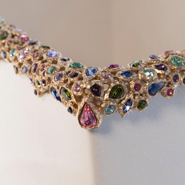 Load image into Gallery viewer, Jay Strongwater Esther Bejeweled Trash Bin - Bouquet