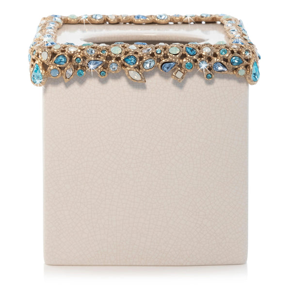 Load image into Gallery viewer, Jay Strongwater Emerson Bejeweled Tissue Box - Oceana
