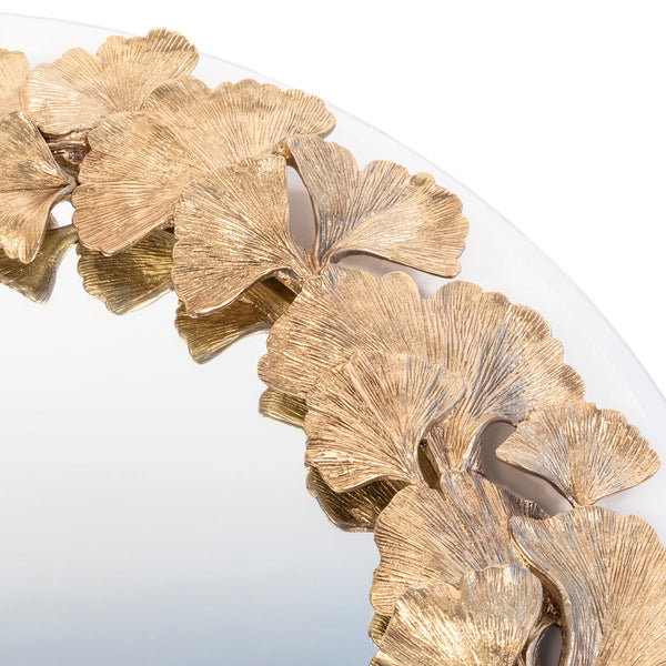 Load image into Gallery viewer, Jay Strongwater Everly Ginkgo Mirror - 18" Round