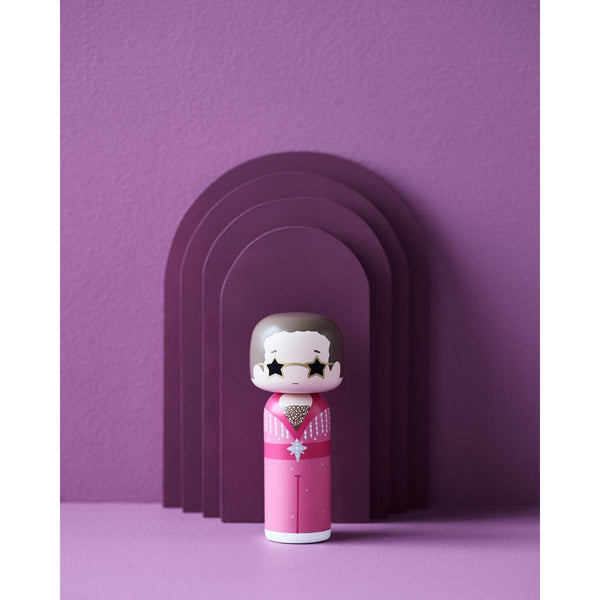 Load image into Gallery viewer, Lucie Kaas Sketch.inc Kokeshi - Elton in pink outfit